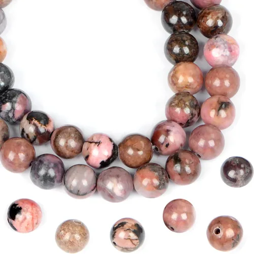 Vista 42 de AD Beads Cuentas de gema natural redondas sueltas de 15" para pulseras, collares, aretes, joyería, manualidades DIY (4mm, turquesa africana)