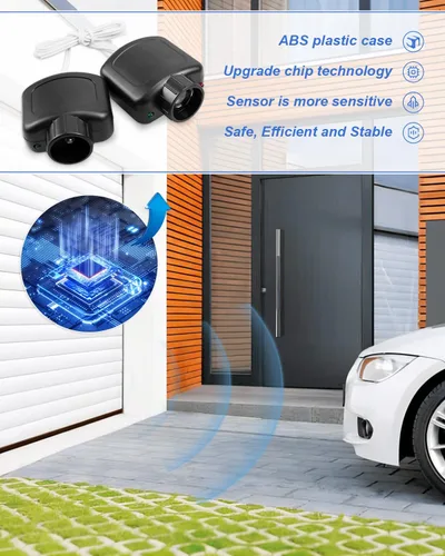 Vista 3 de Abridor de puerta de garaje, sensor de seguridad, ojos para abridor de puerta de garaje lineal, accesorios compatibles con HAE00002 LSO50 LDO33