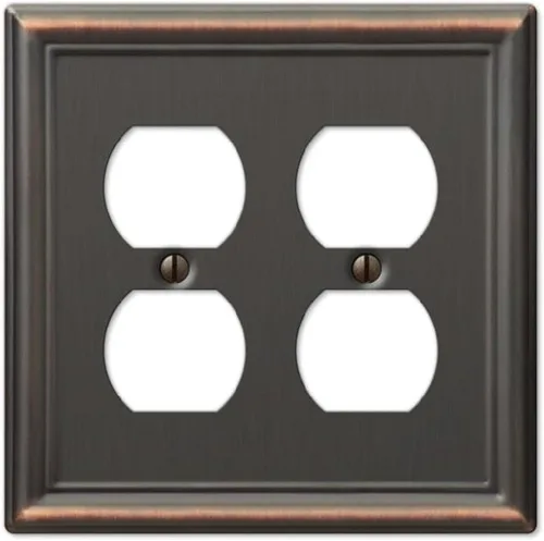 Vista 8 de Amerelle 149TDDB - Placa de pared Chelsea con 1 palanca / 1 dúplex, color bronce antiguo