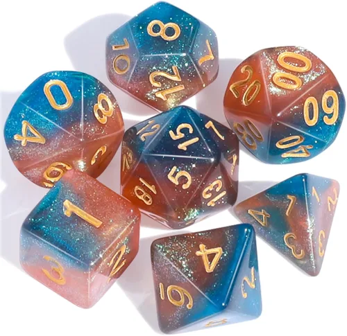 Vista 29 de CiaraQ DND - Juego de dados poliédricos con una bolsa de dados negra para juegos de mesa de rol D&D RPG MTG
