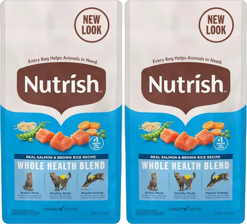 Vista 13 de Nutrish Comida seca para gatos con receta de salmón real y arroz integral, bolsa de 6 libras, el embalaje puede variar (Rachael Ray)