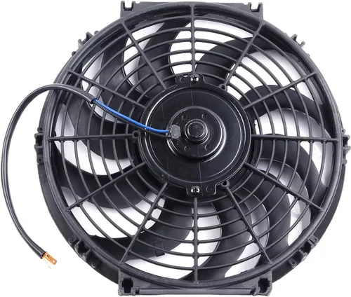 Vista 6 de OCPTY Reemplazo de 12 pulgadas universal delgado ventilador Push Pull Radiador eléctrico Enfriamiento 12V Kit de montaje plástico negro Radiator