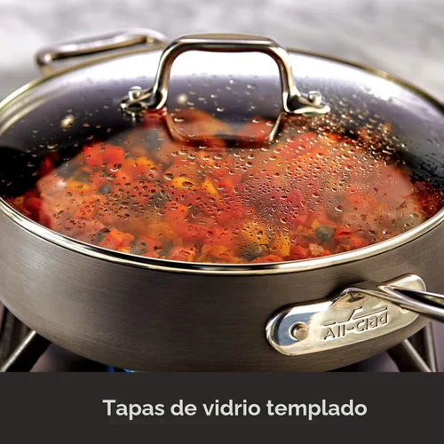 Vista 11 de [Usado] Sartén para cocineros / sartén para Wok All-Clad E7859464 HA1, libre de PFOA, seguro, para lavaplatos, antiadherente, anodizada