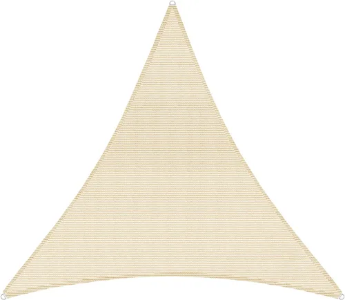 Vista 26 de Tang toldo de sol, velas de sombra 180GSM HDPE Equilateral Triángulo Permeable Toldo estándar comercial personalizable, Beige