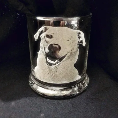 Personalized Engraved candleholder, Custom picture candleholder,engraved photo Rocks Glass Candleholder,Wedding Glass, Anniversary, memorial
