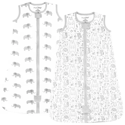 Vista 29 de Mama Cheetah Saco de dormir para bebé de 0.5 TOG, Manta Vestible de Algodón Orgánico para Bebé con Cremallera Bidireccional, Saco de Dormir