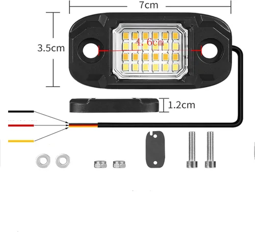Vista 7 de Luces LED de roca de colores blancos y amarillos impermeables debajo de la carrocería Glow Trail Rig Lámpara LED Luces de neón para camión, coche