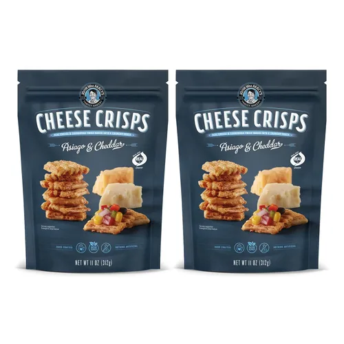 Vista 9 de John Wm. Macy - Galletas Crujientes de Queso Asiago y Cheddar - Hechas a Mano, Sin OGM, y Nada Artificial - Hechas con Queso Real - Cajas de 4.5 oz.