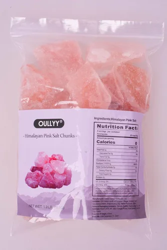 Vista 4 de Trozos de sal rosa del Himalaya, 100% natural, trozos de sal de roca mineral sólida de 1.2 a 2 pulgadas 1.9 libras Bolsa de trozos
