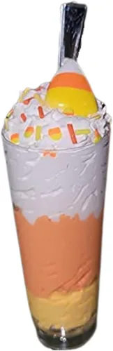 Candy Corn Mousse Parfait, Parfait in Shot Glass Decor, Fall Tiered Tray Decor, Halloween Decor, Kitchen Decorations, Candy Corn Ice Cream Sundae,