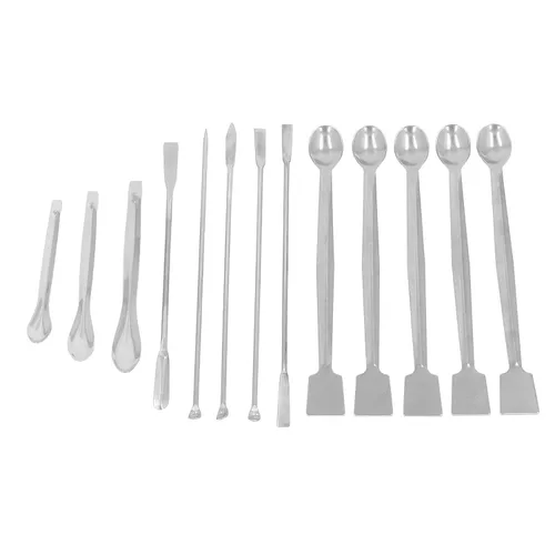 Vista 3 de Juego de 13 cucharas de laboratorio para espátula de laboratorio, juego de 13 cucharas de laboratorio
