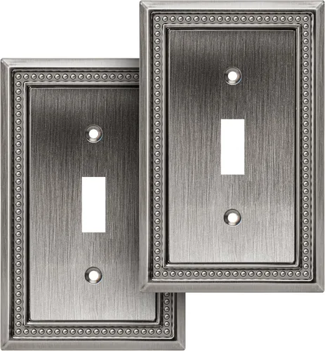 Vista 124 de Henne Bery Sunken Pearls Placa de Pared Decorativa de Servicio Pesado Placa de Interruptor Cubierta de Tomacorriente