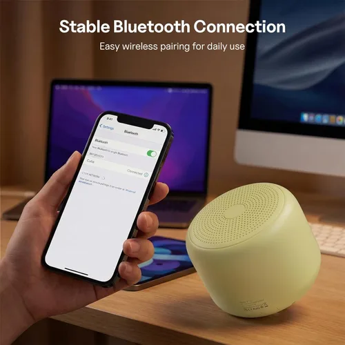 Vista 3 de Bobtot Altavoces Bluetooth portátiles con correa fácil de transportar, mini altavoz inalámbrico impermeable con sonido estéreo fuerte, 20 horas