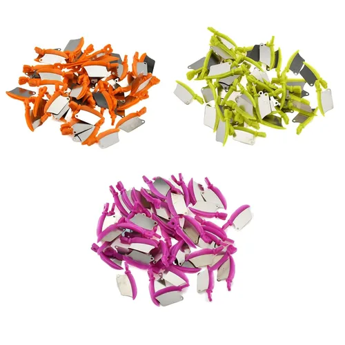 Angzhili Cuña de plástico dental de 120 unids/3 cajas con hoja de metal, cuña proximal para el diente de relleno, 3 tamaños