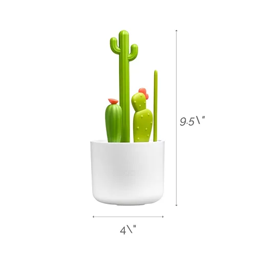 Vista 8 de Boon Juego de Cepillos de Limpieza de Botellas Cacti - Incluye Cepillo para Biberones, Cepillo para Tetinas, Cepillo de Detalle y Cepillo