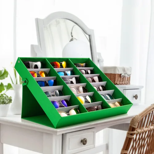 Vista 6 de TRIUMPH VISION Sunglasses Organizer Storage Eyeglasses Holder - Multiple Glasses Case Box Eyewear Case with Lid