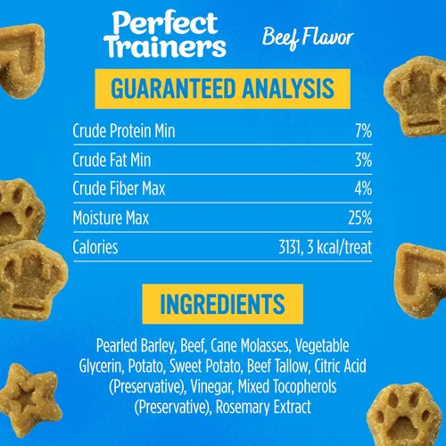 Vista 8 de Blue Dog Bakery Perfect Trainers, mini golosinas de entrenamiento para perros, suaves y masticables, hechas con carne de Estados Unidos, golosinas