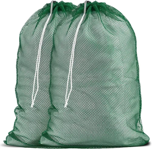 Vista 15 de Handy Laundry Bolsa de lavandería de malla XL, duradera, lavable a máquina con cierre de cordón seguro, perfecta para dormitorios universitarios
