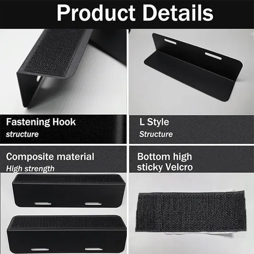 Vista 5 de 3 Piece Car Trunk Organizer Blocks - Versatile Storage Solution with Anti Slip Dividers & Adjustable Hook and Loop Fasteners