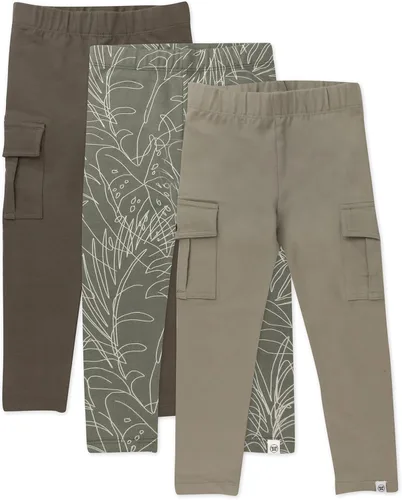 HonestBaby Multipack Leggings Skinny, Flare and Cargo Pants Organic Cotton for Infant Baby Girls,Toddlers,Little Kids(Legacy)