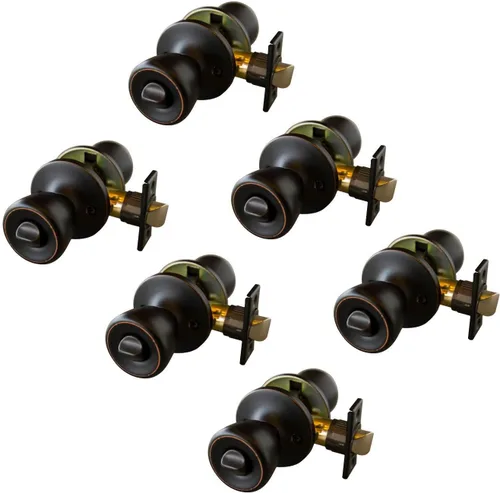 Vista 25 de Design House 728345 - Pomo universal con llave para puerta de entrada de 6 vías (latón envejecido)