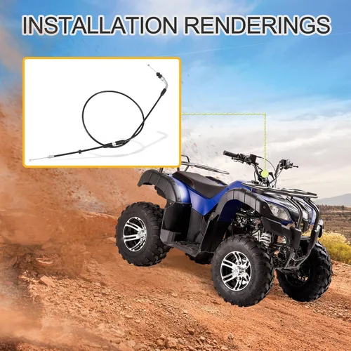 Vista 6 de GOOFIT Reemplazo del cable del acelerador de 40.16 pulgadas para scooter de motor GY6 de 150 cc ATV