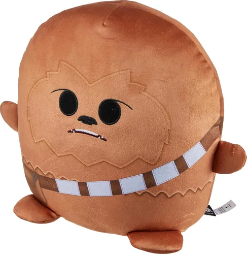 Vista 3 de Mattel Star Wars Cuutopia - Figura de peluche, muñeca de almohada redonda suave Chewbacca de 10 pulgadas, juguete coleccionable inspirado