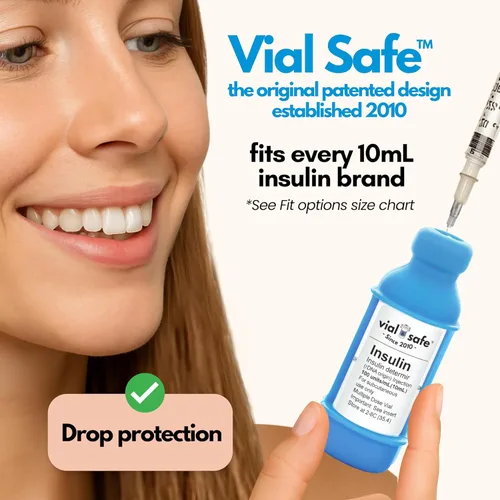Vista 3 de VIAL SAFE™ Funda protectora de viales de insulina Protector seguro de botella de insulina y cubierta para viales de 0.3 fl oz Compatible