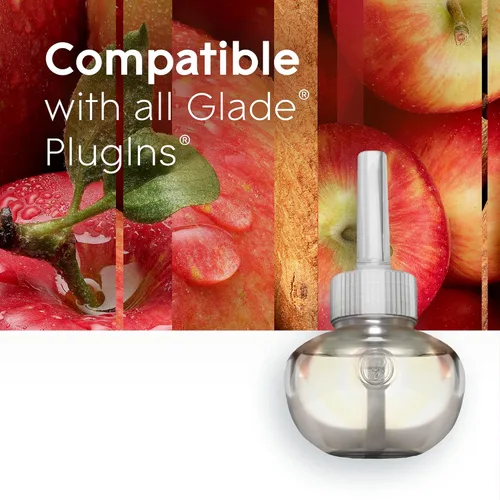 Vista 9 de Glade PlugIns - Repuestos de ambientador, aceites esenciales perfumados para el hogar y el baño, aroma Apple Cinnamon, 3.35 onzas líquidas, 5