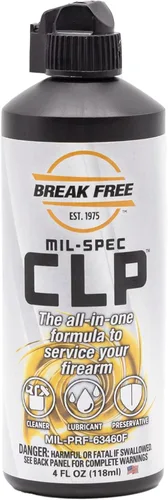 Break Free CLP Limpiador lubricante y conservante todo en uno, CLP-4, botella exprimible, aceite sintético, 4 onzas
