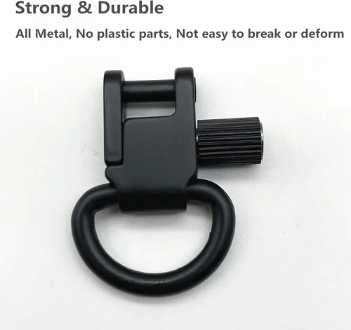 Vista 5 de AOOK Soportes giratorios para rifle y escopeta, clips de accesorios de eslinga resistentes, negro oculto (negro)