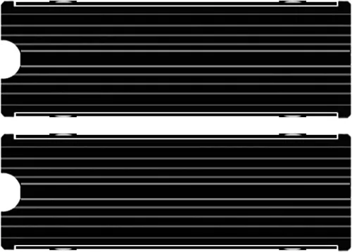 Disipador térmico M.2 SSD enfriador para PS5 PCIE NVME o SATA m2 2280 SSD refrigeración (Negro 2 Piezas)