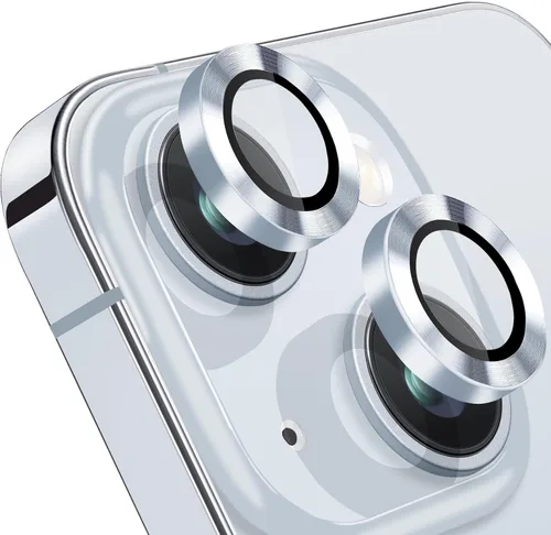 Vista 10 de Protector de lente de cámara compatible con iPhone 15 y 15 Plus, cubierta antiarañazos, protector de lente de vidrio templado 9H, protector