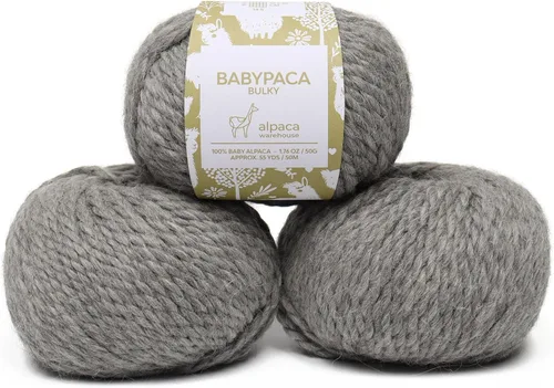Vista 40 de 100% Hilo de Lana de Alpaca Bebé 100g Madeja Peso Grueso Teñido a Mano Hecho en Perú - Celestialmente Suave y Perfecto para Tejer y Hacer Ganchillo
