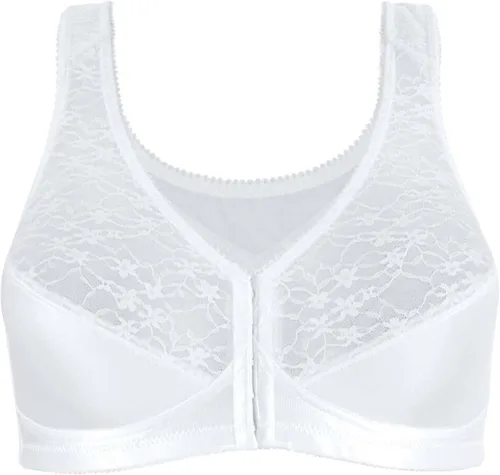 Vista 2 de Exquisite Form 5100565 FULLY - Brasier de soporte de espalda y postura sin cordón con cierre frontal, Negro, rosa beige, azul marino, nogal, blanco