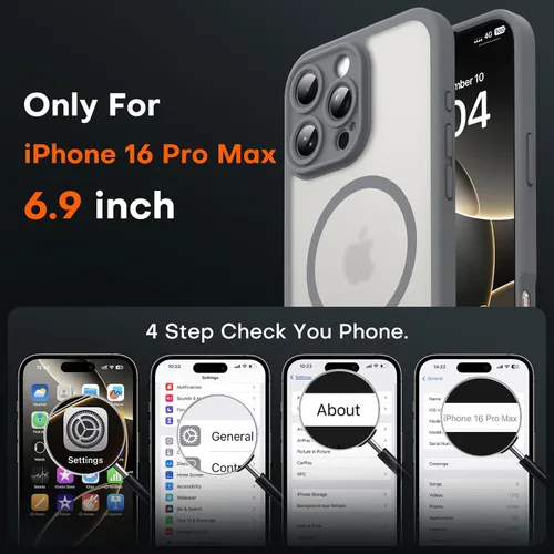 Vista 259 de TOCOL Funda para iPhone 11, compatible con Magsafe, protección completa de cámara, imanes integrados, protección contra caídas, funda translúcida