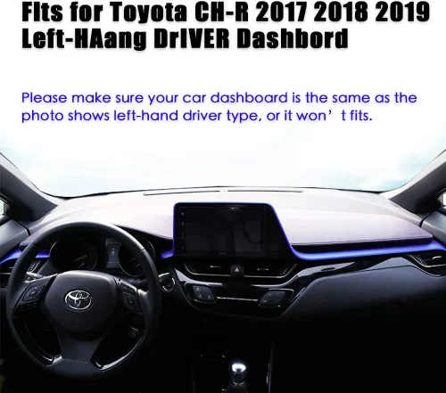 Vista 2 de PGTOPONE Funda para salpicadero de ajuste personalizado, cubierta de consola central negra, protector de alfombrilla para salpicadero, protector