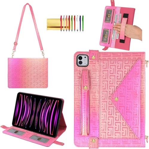Vista 284 de Funda tipo bolso para iPad mini de 5ª/4ª/3ª/2ª/1ª generación de 7.9 pulgadas, Techcircle funda ligera tipo folio con soporte bandolera con billetera