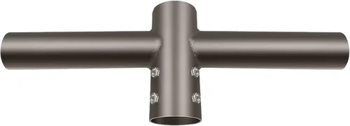 Vista 10 de Adaptador de espiga horizontal cuadrado de 180 grados con 2 brazos para poste cuadrado de 4 pulgadas, soporte de montaje horizontal más alto