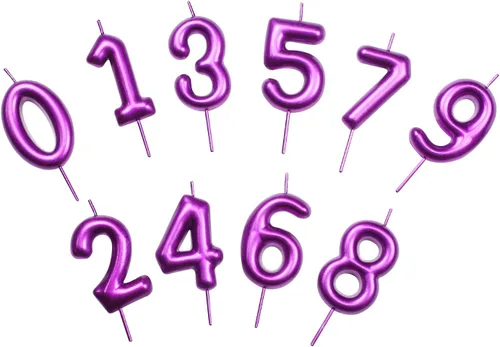 Vista 34 de DERVENTA Vela con números de 2.36 pulgadas, decoración perfecta para cumpleaños, brunch, postre, pastel, 1 pieza (número 0 rosa)
