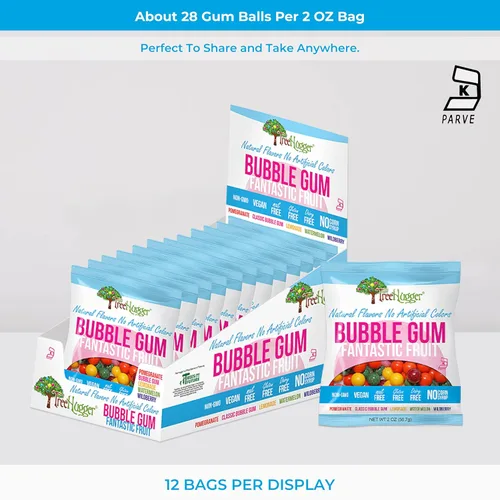 Vista 2 de Tree Hugger Chicle de burbujas de frutas, 2 onzas (paquete de 12)