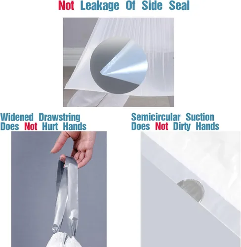 Vista 4 de Code H - Bolsas de basura resistentes con cordón de 8 a 9 galones, compatibles con bolsas de basura Code H de 8-9 galones (30-35 litros)