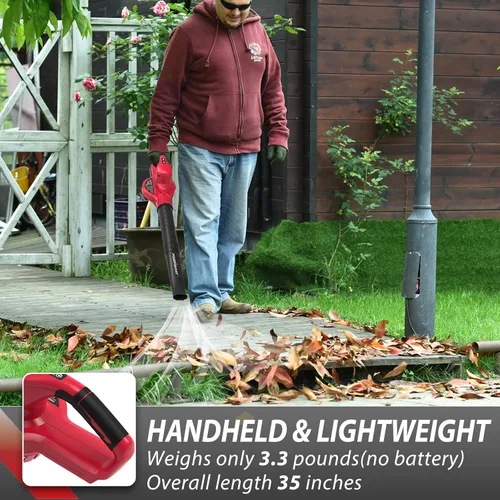 Vista 4 de PowerSmart Cordless Leaf Blower with Battery and Charger, 2 Speed Mode, 20V Electric Lightweight Small Battery Powered Leaf Blower for Lawn Care