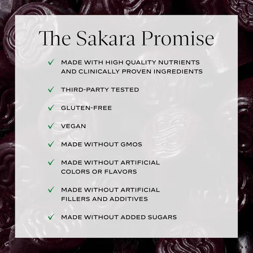 Vista 6 de SAKARA Metabolism Gummy Bites - Quema más antojo menos - Sabor a granada con extracto de azafrán y especias africanas - Apoya el metabolismo