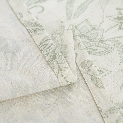 Vista 5 de Lazzzy - Cenefa para cocina de lino con estampado floral estilo casa de campo para sala de estar, baño, dormitorio, cenefa rústica, tratamientos