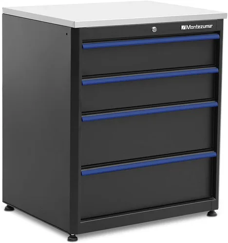 Vista 3 de Montezuma Estación de trabajo modular de acero de 2 piezas y juego de organización de herramientas