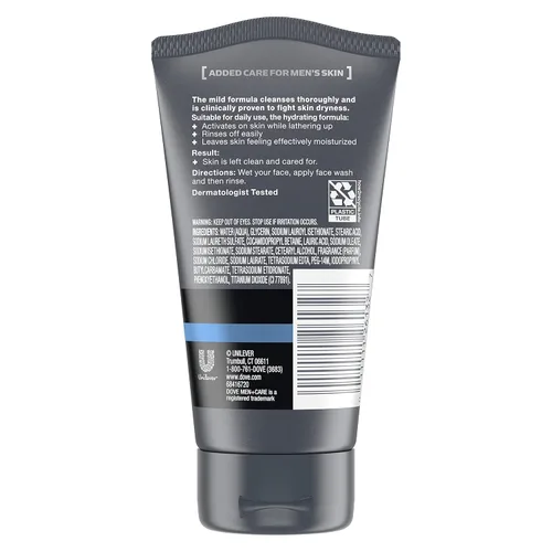 Vista 2 de DOVE MEN + CARE Face Wash Hydrate Plus Skin Care, 5 onzas, (paquete de 3)