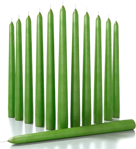 Vista 43 de CANDWAX Velas cónicas de 8 pulgadas, juego de 12 velas sin goteo, color azul oscuro