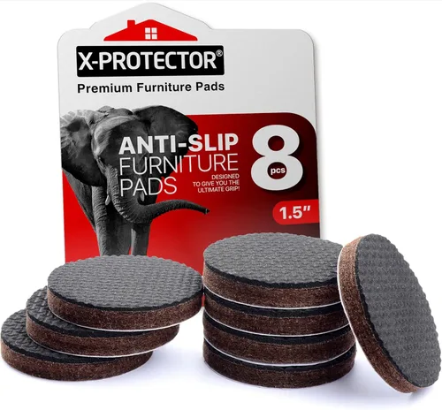 Vista 7 de X-PROTECTOR Almohadillas antideslizantes para muebles, 4 pinzas de muebles de primera calidad de 6 pulgadas. Los mejores pies de goma autoadhesivos