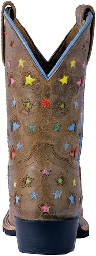 Vista 3 de Dan Post Botas Niños Niñas Starlett Punta Cuadrada Botas De Vestir Mid Calf - Marrón